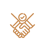 Icône de couleur chamois symbolisant le dialogue social.