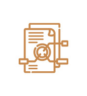 Icône de couleur chamois symbolisant les processus entreprise.