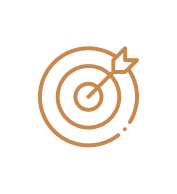 Icône de couleur chamois symbolisant la stratégie commerciale